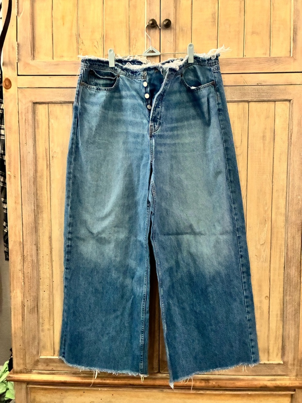 Frame Denim Light Blue Frayed Waist Jeans